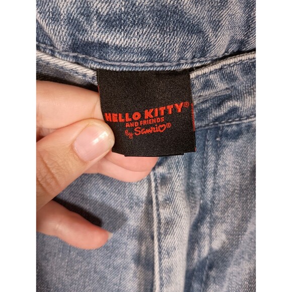 Hello Kitty and Friends Sanrio Racer Patches Wide Leg Light Jeans Size 15 - Picture 2 of 13